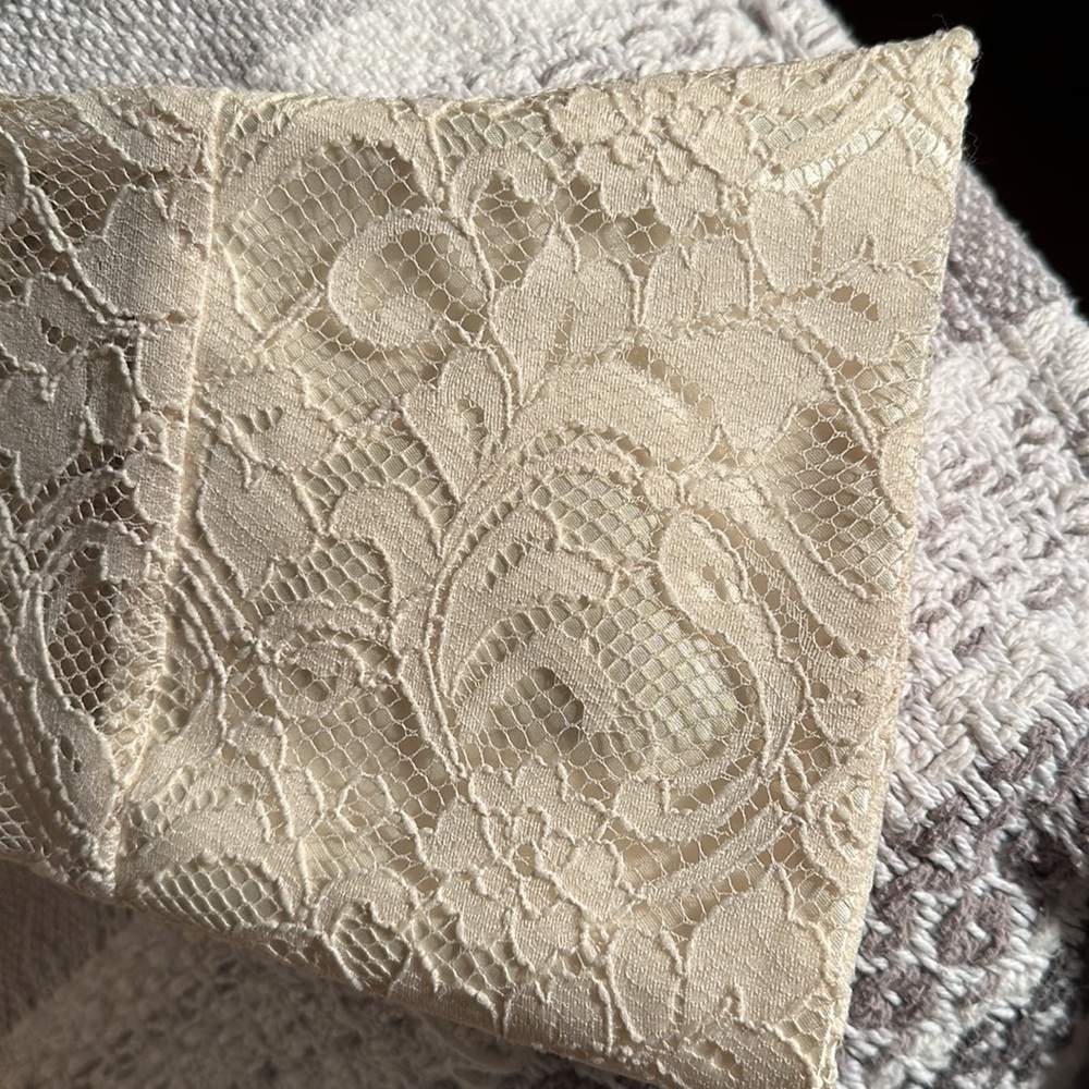 Spenser Jeremy wrap lace shirt 12 ivory occasion wedding - Picture 3 of 4